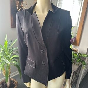 Women's Nine West Black Denim Blazer / Jacket  Sz 10